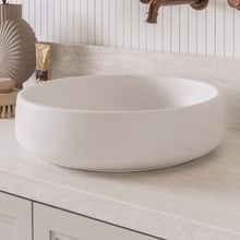 Jean 400mm Matte Round Concrete Above Counter Basin